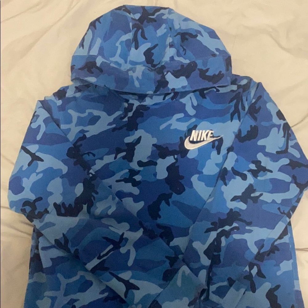 COPY - Blue camo Nike hoodie